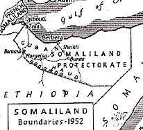 Frontires du Somaliland en 1952